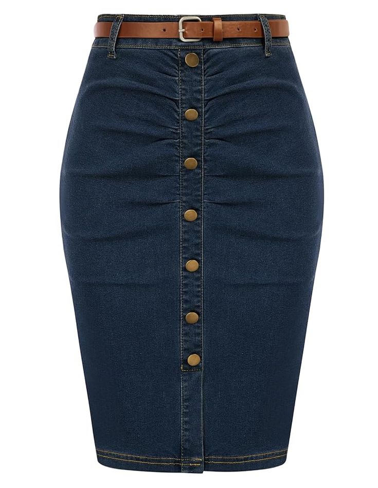 Denim Pencil Skirt